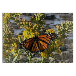 Monarch Butterfly auf einer Blume durch die Wasser Schneidebrett