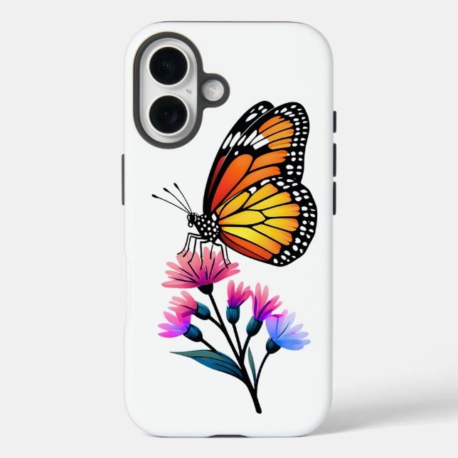 Monarch Butterfly auf Wildblumen Case-Mate iPhone Hülle (Rückseite)