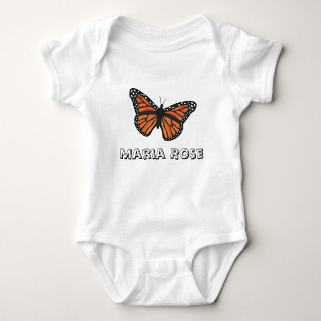 Monarch Butterfly Baby Jersey Bodysuit Baby Strampler (Vorderseite)