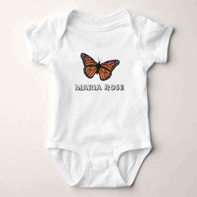 Monarch Butterfly Baby Jersey Bodysuit Strampler (Vorderseite)