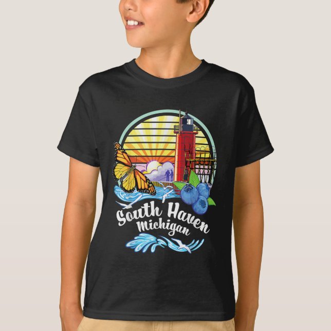 Monarch Butterfly Beach - South Haven Michigan Lig T-Shirt (Vorderseite)