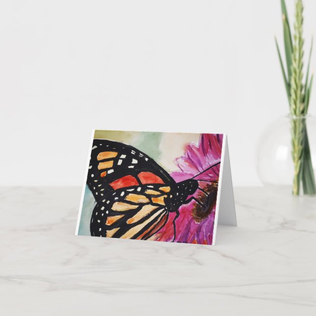 Monarch Butterfly-Blindkarte Dankeskarte (Vorderseite)