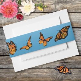 Monarch Butterfly Blue Ombre Einladungsbanderole