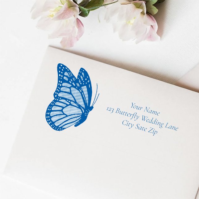 Monarch Butterfly Blue Ombre Permastempel (Von Creator hochgeladen)