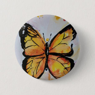 Monarch Butterfly Button