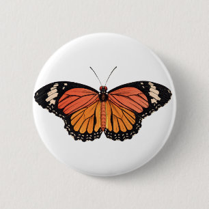 Monarch Butterfly Button
