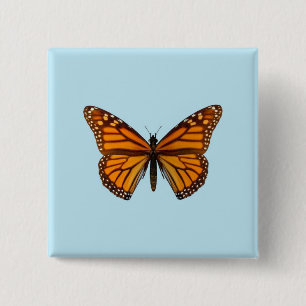 Monarch Butterfly Button