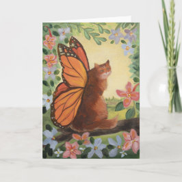 Monarch Butterfly Cat auf der Wiese Karte