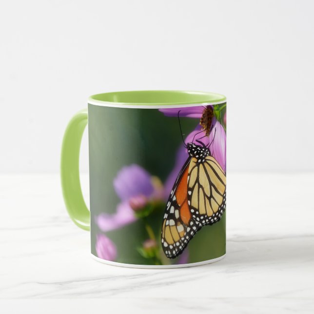 Monarch Butterfly Close Up Mug Cup Tasse (Vorderseite Links)