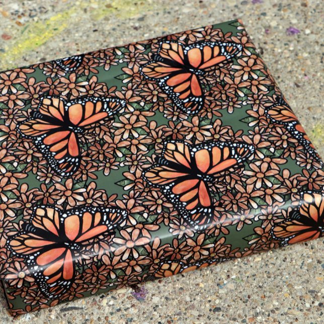 Monarch Butterfly Daisy Art Daisies Monarchs Geschenkpapier Set (Von Creator hochgeladen)