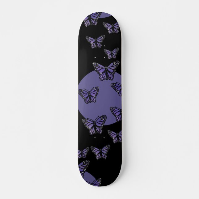 Monarch Butterfly Daisy Art Daisies Monarchs Skateboard (Vorne)