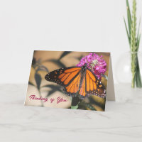 Monarch Butterfly Denken Sie an Ihre Karte