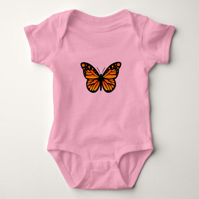Monarch Butterfly Design - Baby Jersey Bodysuit Baby Strampler (Vorderseite)