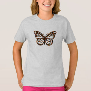 Monarch Butterfly Design - Girls' Basic T - Shirt