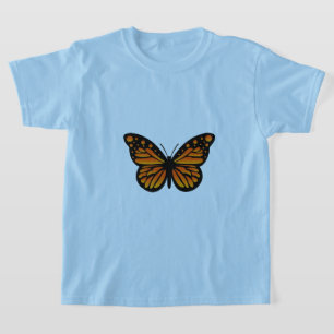 Monarch Butterfly Design - Girls' Basic T - Shirt