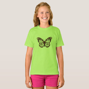 Monarch Butterfly Design - Girls' Basic T - Shirt