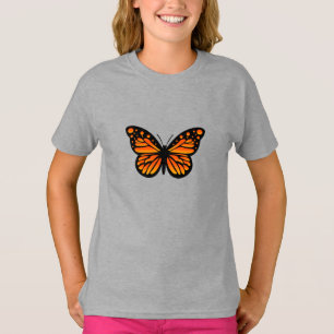 Monarch Butterfly Design - Girls' Basic T - Shirt