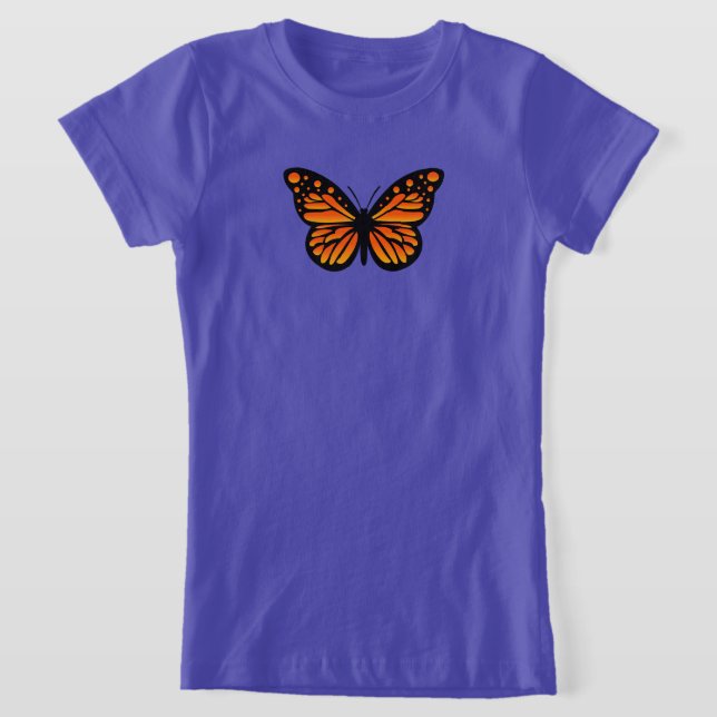 Monarch Butterfly Design - Girls' Fine Jersey T-Sh T-Shirt (Ablage )