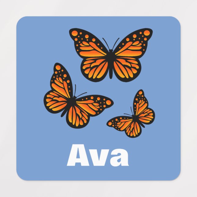 Monarch Butterfly Design - Kleiner Platz Kleidung  Etiketten (Design 2)