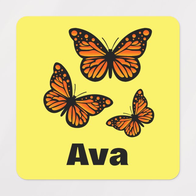 Monarch Butterfly Design - Kleiner Platz Kleidung  Etiketten (Design 1)