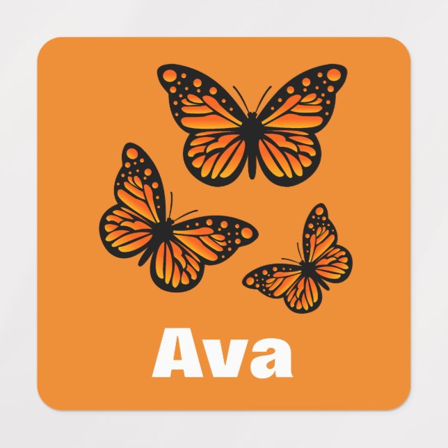 Monarch Butterfly Design - Kleiner Platz Kleidung  Etiketten (Design 2)
