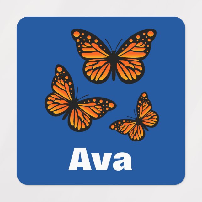Monarch Butterfly Design - Kleiner Platz Kleidung  Etiketten (Design 2)
