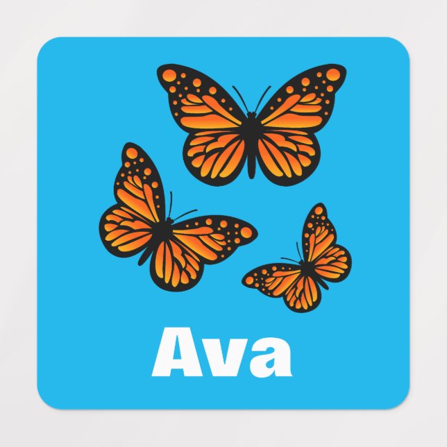 Monarch Butterfly Design - Kleiner Platz Kleidung  Etiketten (Design 2)