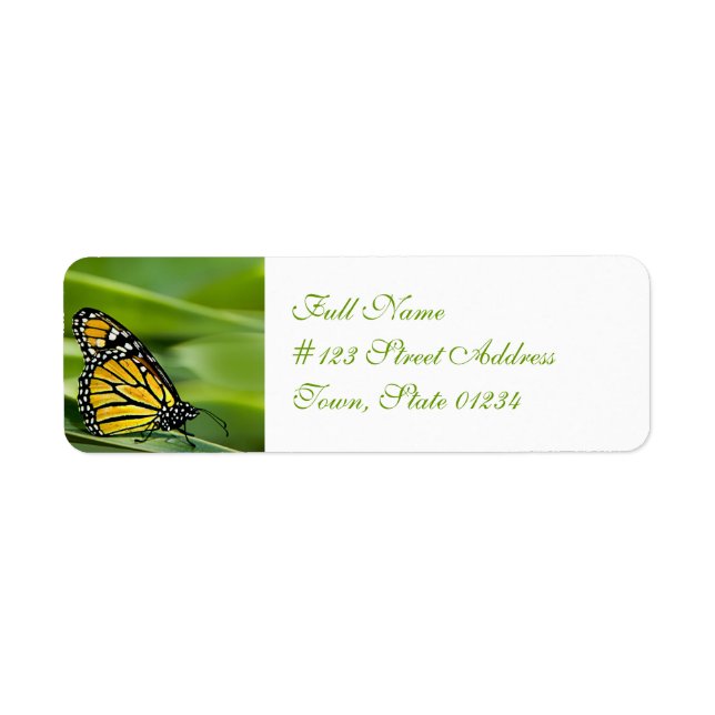 Monarch Butterfly Design Mailing Labels (Vorne)