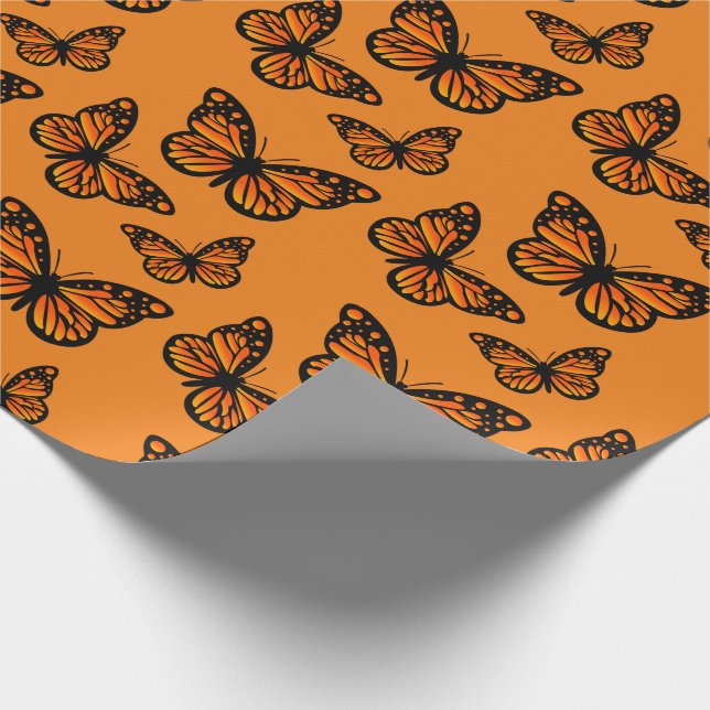 Monarch Butterfly Design - Matt Wrapping Paper Geschenkpapier (Ecke)