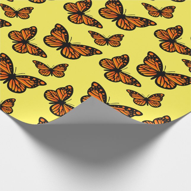 Monarch Butterfly Design - Matt Wrapping Paper Geschenkpapier (Ecke)