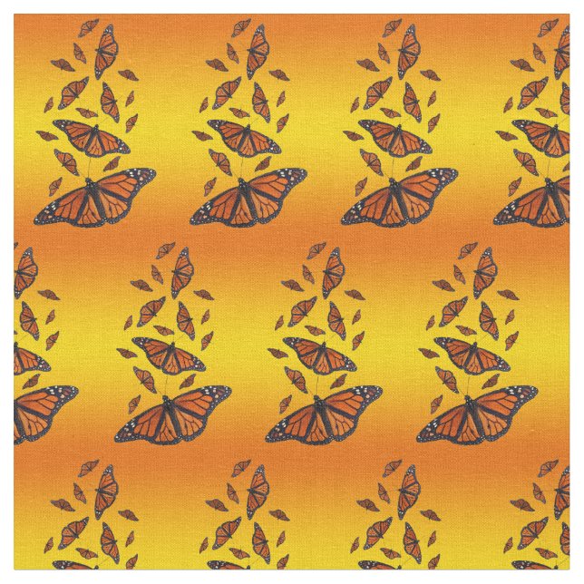 Monarch Butterfly Fabric (Sunburst) Stoff (Nahaufnahme)