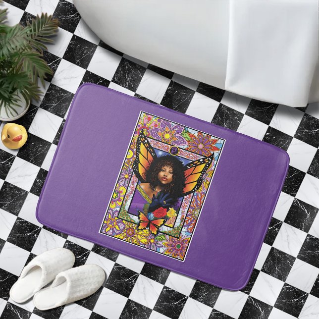 Monarch Butterfly Fairy Lila Badematte (Von Creator hochgeladen)