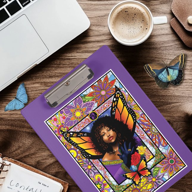 Monarch Butterfly Fairy Lila Klemmbrett (Von Creator hochgeladen)