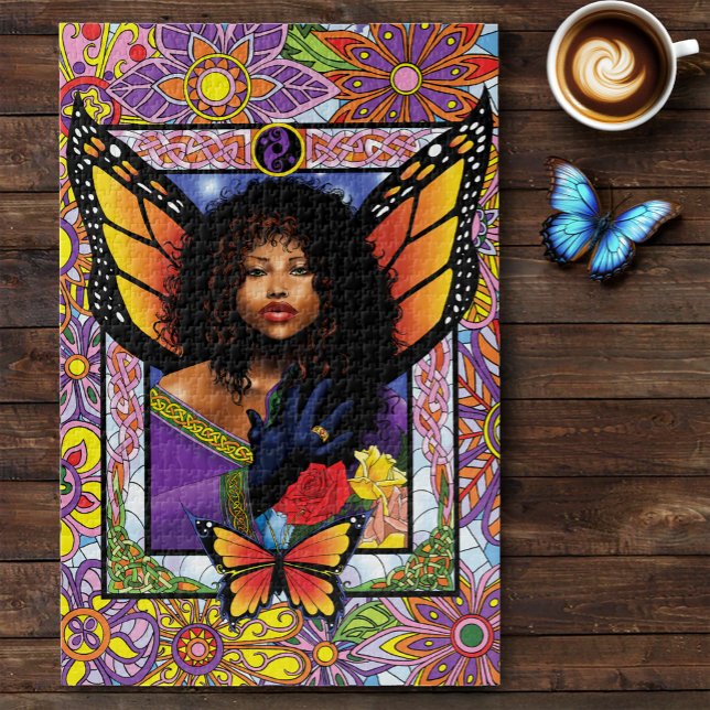 Monarch Butterfly Fairy Lila Puzzle (Von Creator hochgeladen)