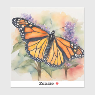 Monarch Butterfly Farbe Druck Aufkleber