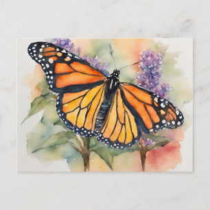 Monarch Butterfly Farbe Druck Feiertagspostkarte
