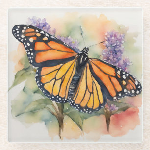 Monarch Butterfly Farbe Druck Glasuntersetzer