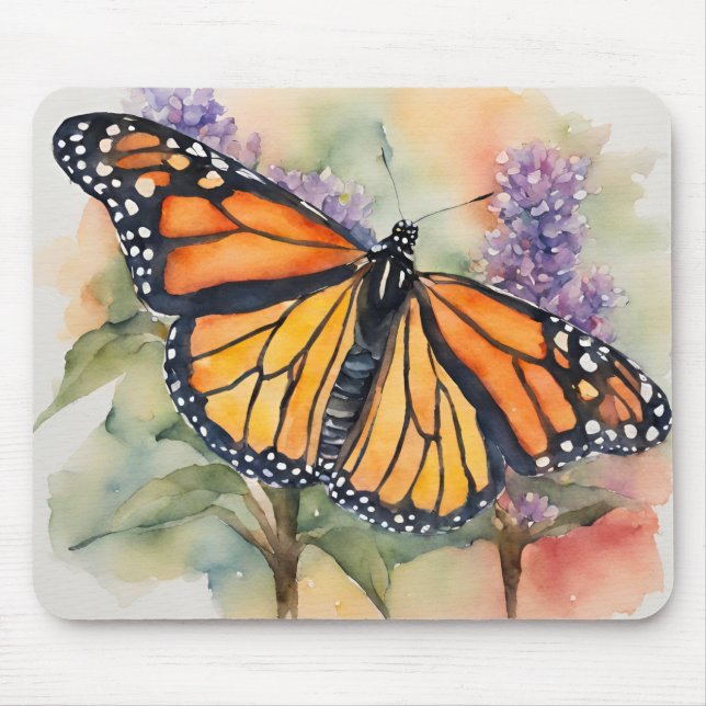 Monarch Butterfly Farbe Druck Mousepad (Vorne)