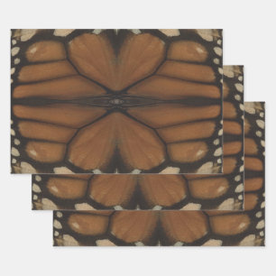 Monarch Butterfly Flügel Nah-Up-Muster Geschenkpapier Set