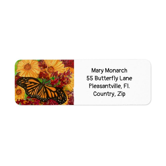 Monarch Butterfly Garden Aquarell (Vorne)