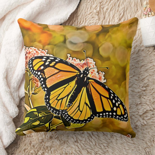  Monarch Butterfly Garden Art Kissen (Decke)
