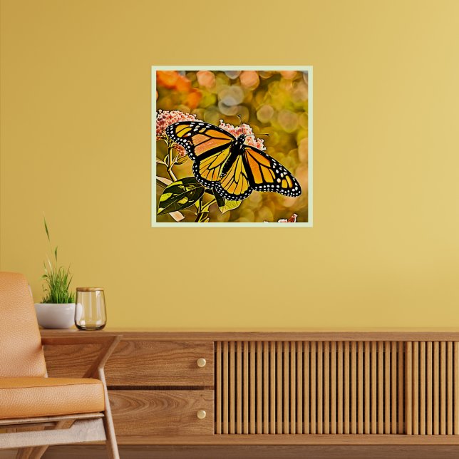  Monarch Butterfly Garden Art Poster (Wohnzimmer 2)