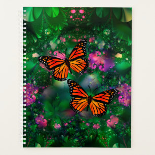 Monarch Butterfly Garden Illustration Planer