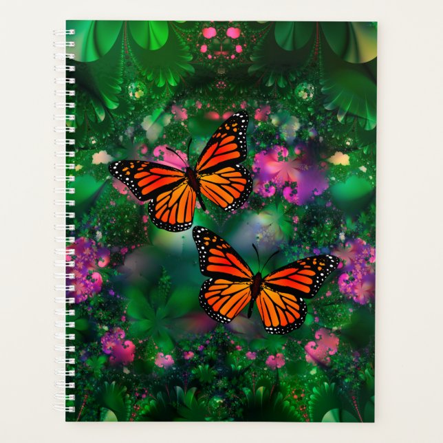 Monarch Butterfly Garden Illustration Planer (Vorderseite)