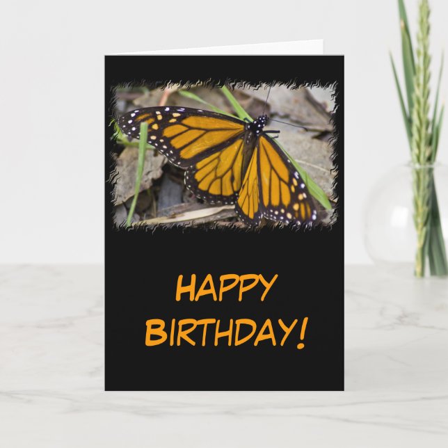 Monarch Butterfly Geburtstag Karte (Vorderseite)