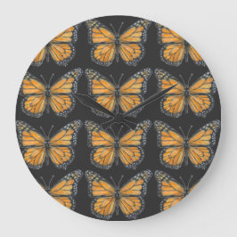 Monarch Butterfly  Große Wanduhr