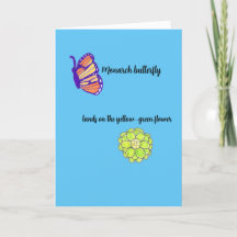Monarch Butterfly Haiku Card