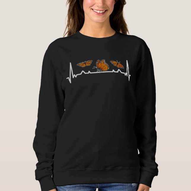 Monarch Butterfly Heartbeat Insect Collector Entom Sweatshirt (Vorderseite)