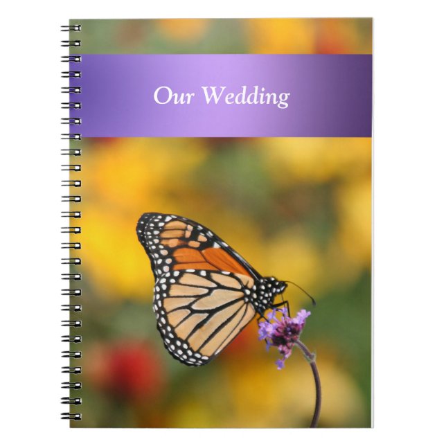 Monarch Butterfly Hochzeitbücher Notizblock (Vorderseite)