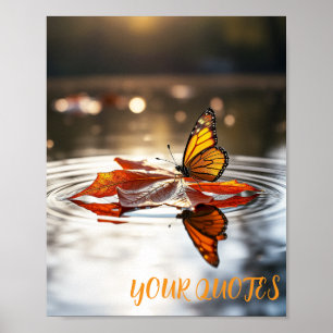 Monarch Butterfly im Herbst Poster